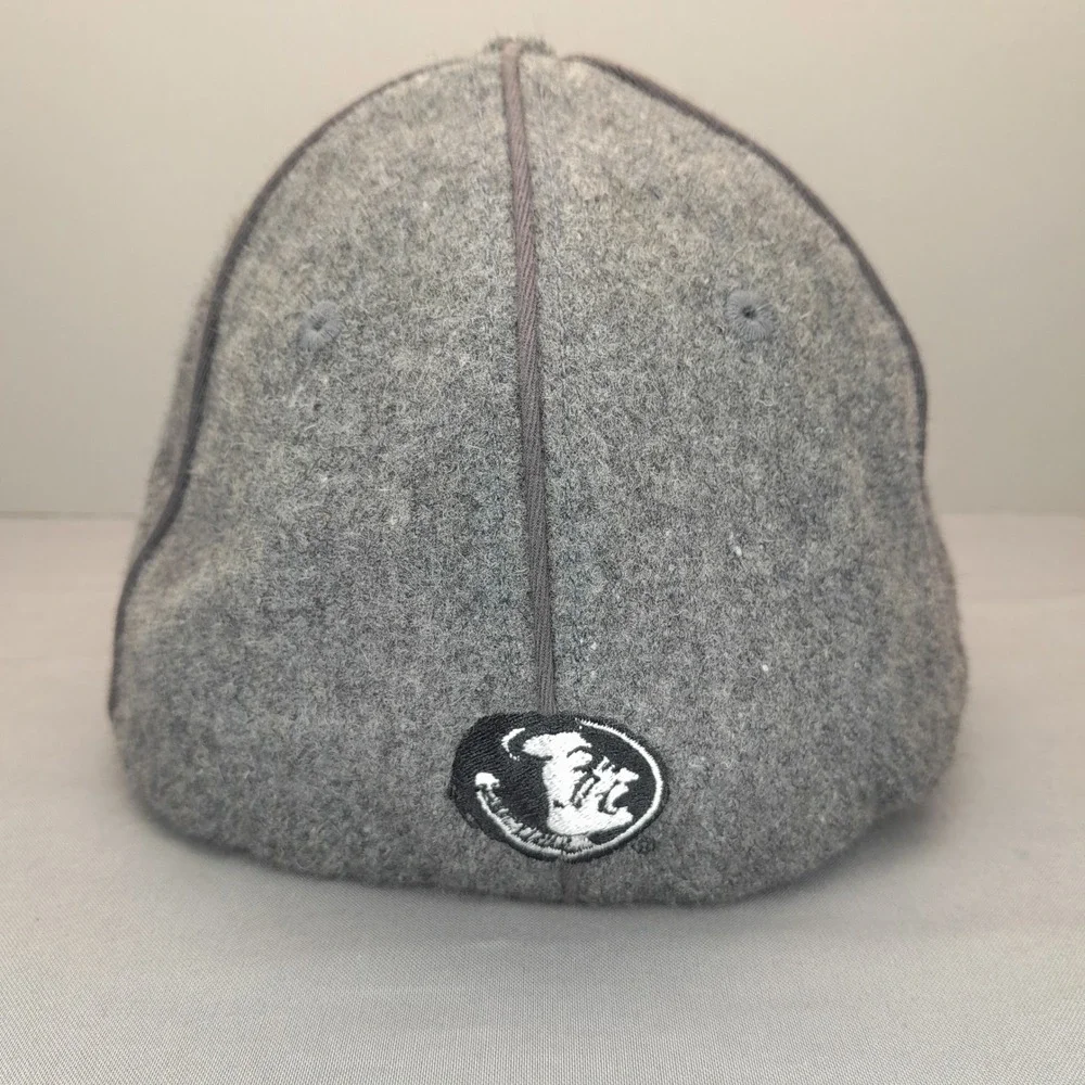 Florida State University FSU‎ Seminoles Grey Wool Blend Baseball Cap Hat Mens
